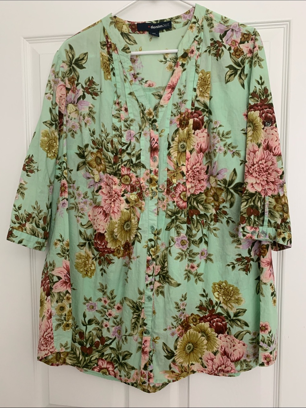 Denim 24/7 Cotton Floral Blouse